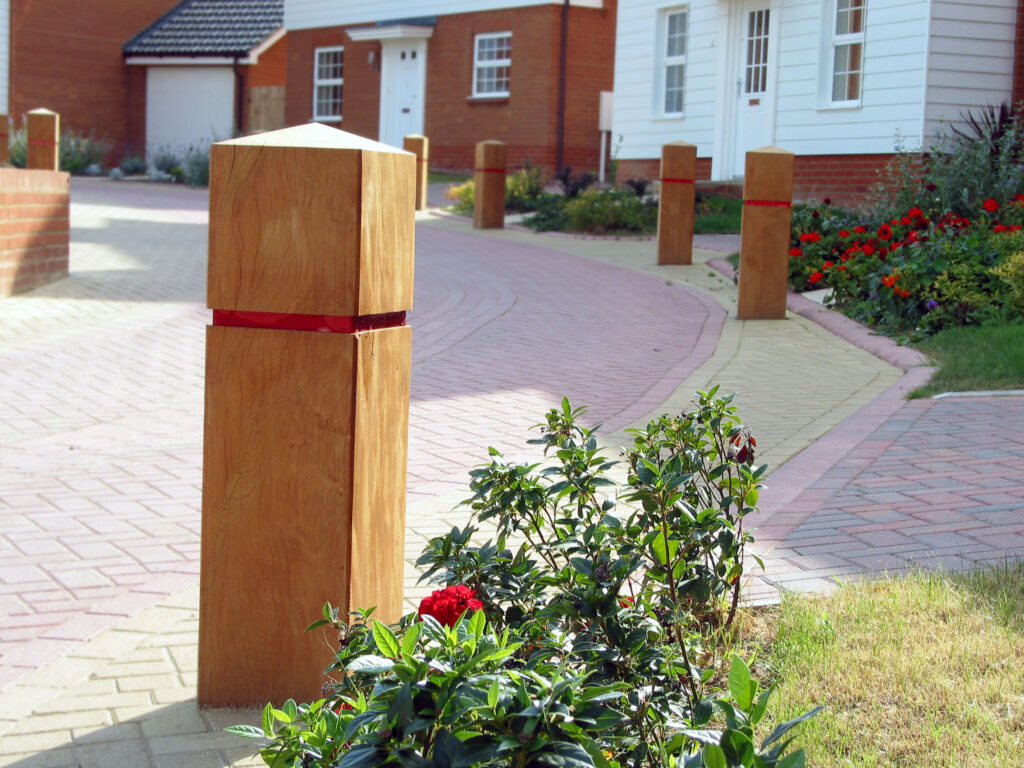 Epping bollard on residential street