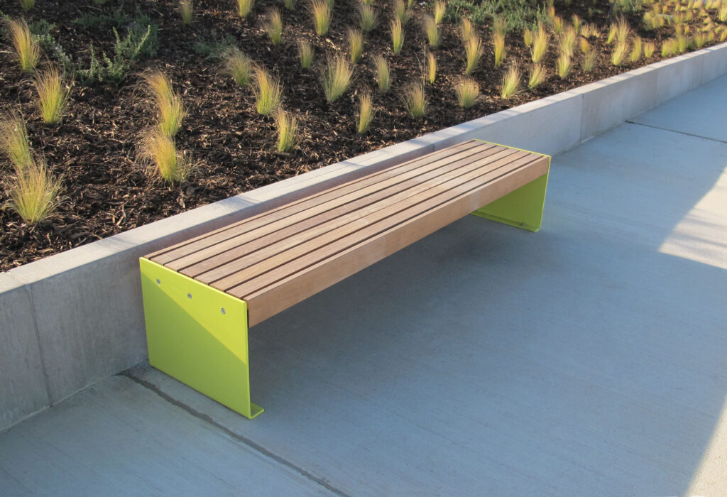 Bench at Princes Park in Eastbourne