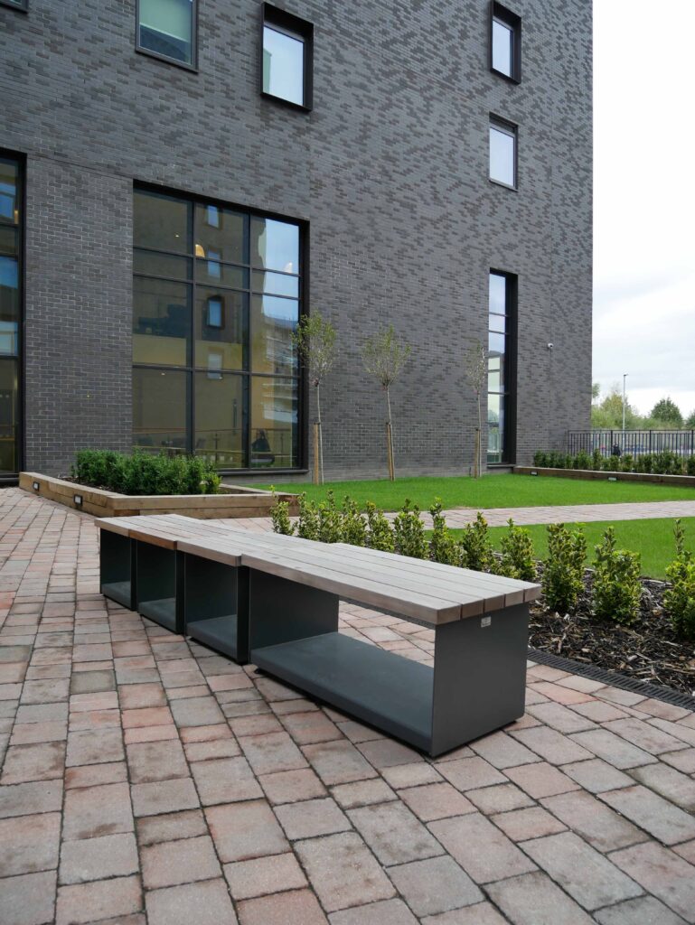 Cottone Field Wharf development courtyard