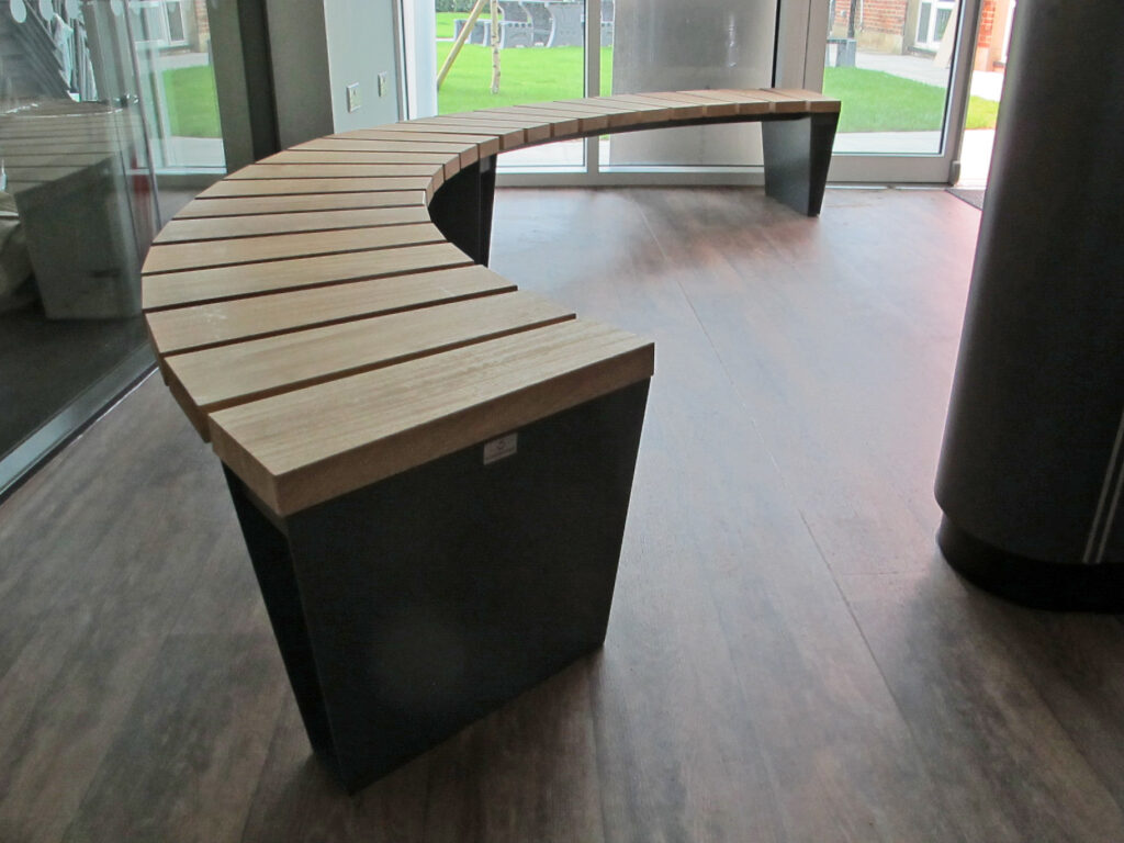 Bench inside Dartord Grammar sixth Form