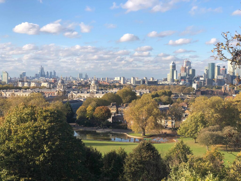 Greenwich PArk views over London City