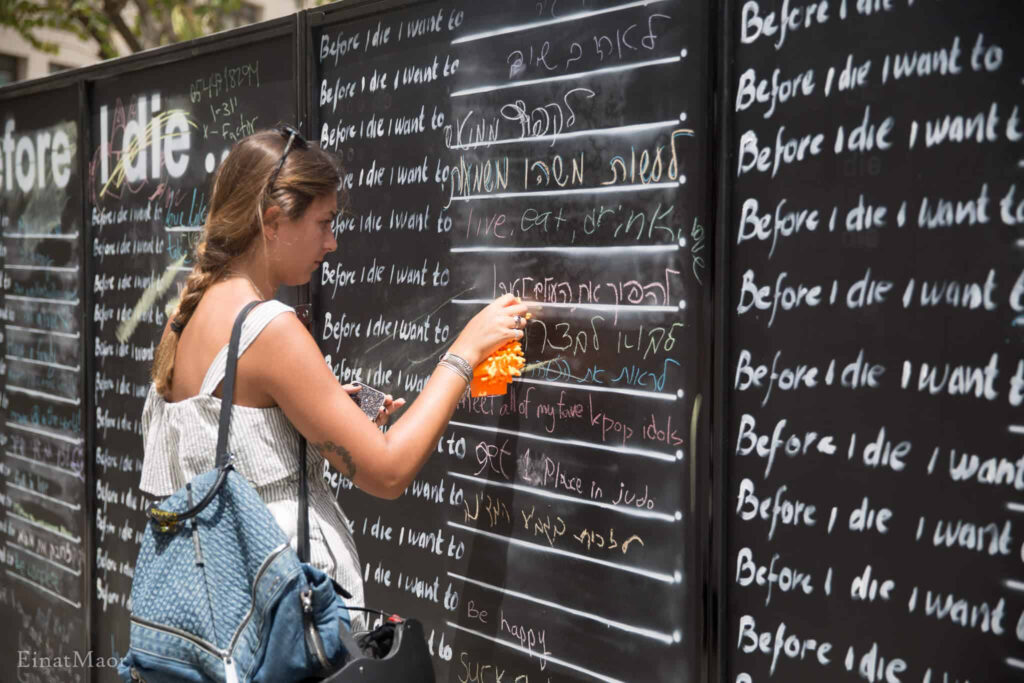Public Art_Before I Die Chalkboard Wall