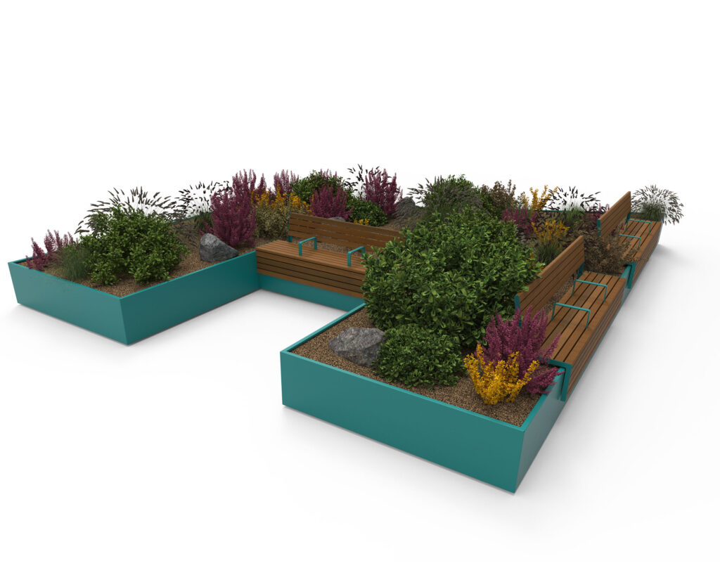 Furnitubes AKRI 600 Steel Retaining Walls planter